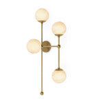 Armstrong Burnished Brass Marbled Matte Glass 4 R Sconce | ready to ship!