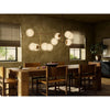 Armstrong Burnished Brass Marbled Matte Glass Linear Chandelier | ready to ship!