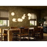 Armstrong Burnished Brass Opal Matte Glass Linear Chandelier | ready to ship!