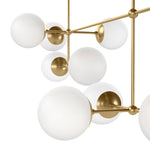 Armstrong Burnished Brass Opal Matte Glass Linear Chandelier | ready to ship!