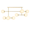 Armstrong Burnished Brass Opal Matte Glass Linear Chandelier | ready to ship!