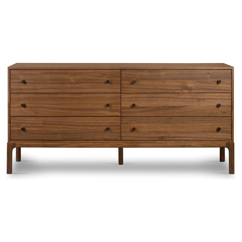 Arturo Natural Walnut 6 Drawer Dresser | shipping 5/30/2025