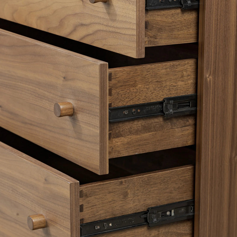 Arturo Natural Walnut Veneer 9 Drawer Dresser | ready to ship!
