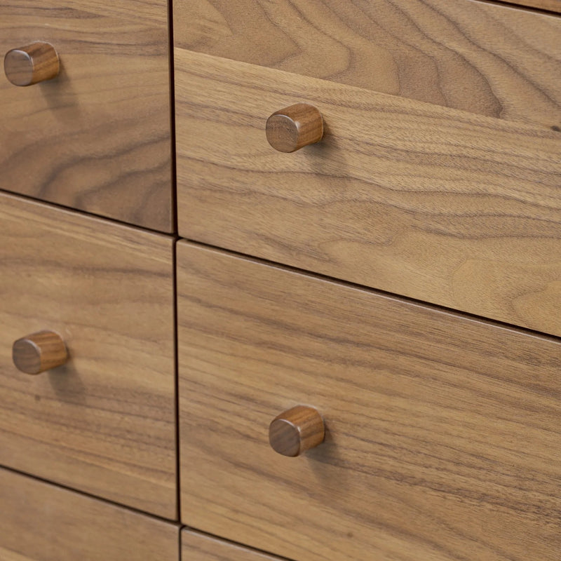 Arturo Natural Walnut Veneer 9 Drawer Dresser | ready to ship!