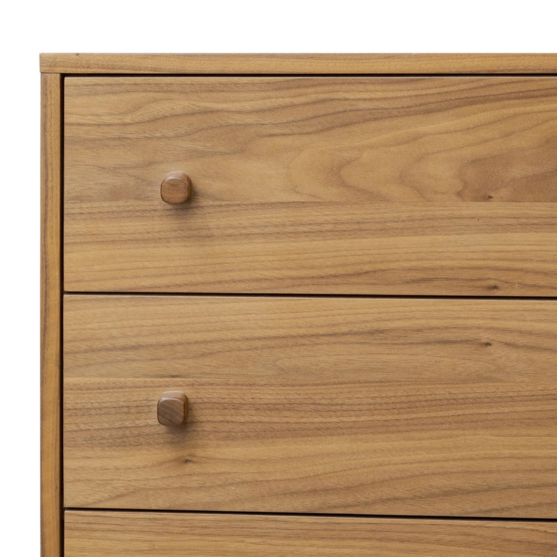 Arturo Natural Walnut Veneer 9 Drawer Dresser | ready to ship!