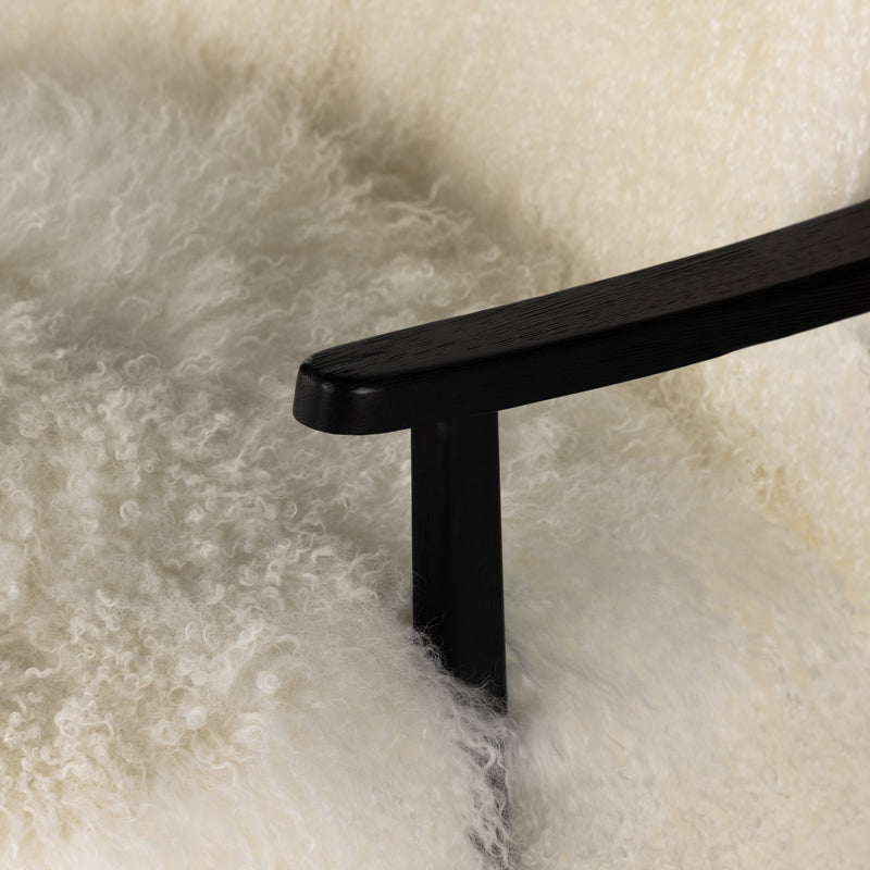 Ashland Mongolia Cream Fur Armchair | shipping 8/8/2025