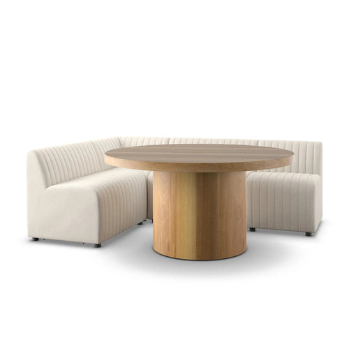 Augustine Capri Oatmeal L-Shape Dining Banquette