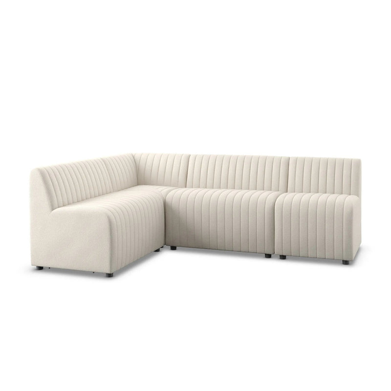 Augustine Capri Oatmeal L-Shape Dining Banquette