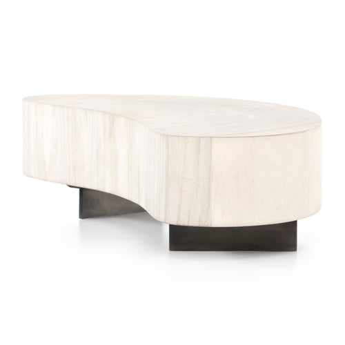 Avett Bleached Coffee Table Short Piece | ready to ship!