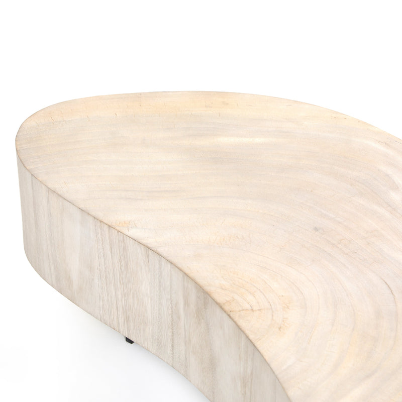 Avett Bleached Coffee Table Short Piece | ready to ship!