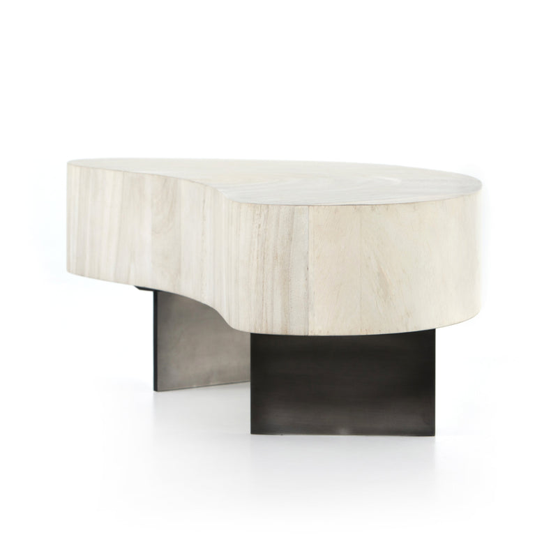 Avett Bleached Coffee Table Tall Piece | ready to ship!