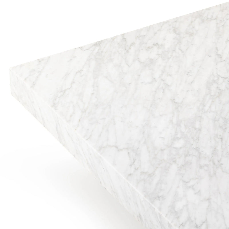 Bellamy White Carrera Marble Rectangular Coffee Table | ready to ship!