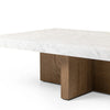 Bellamy White Carrera Marble Rectangular Coffee Table | ready to ship!