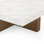 Bellamy White Carrera Marble Square Coffee Table | ready to ship!