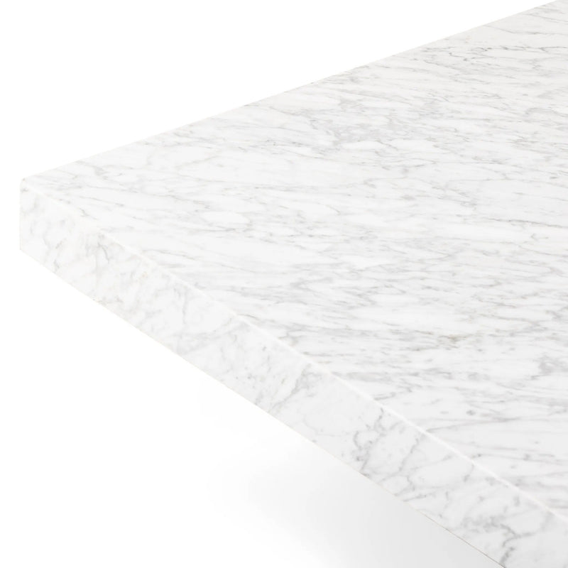 Bellamy White Carrera Marble Square Coffee Table | ready to ship!