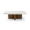 Bellamy White Carrera Marble Square Coffee Table | ready to ship!