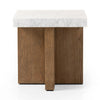 Bellamy White Carrera Marble End Table | ready to ship!