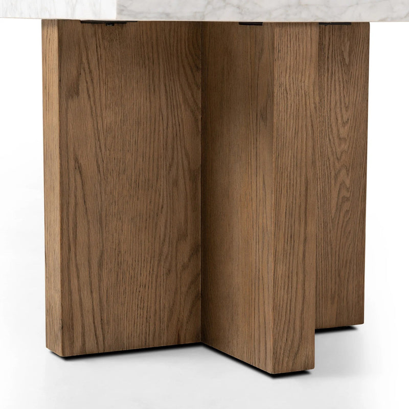 Bellamy White Carrera Marble End Table | ready to ship!