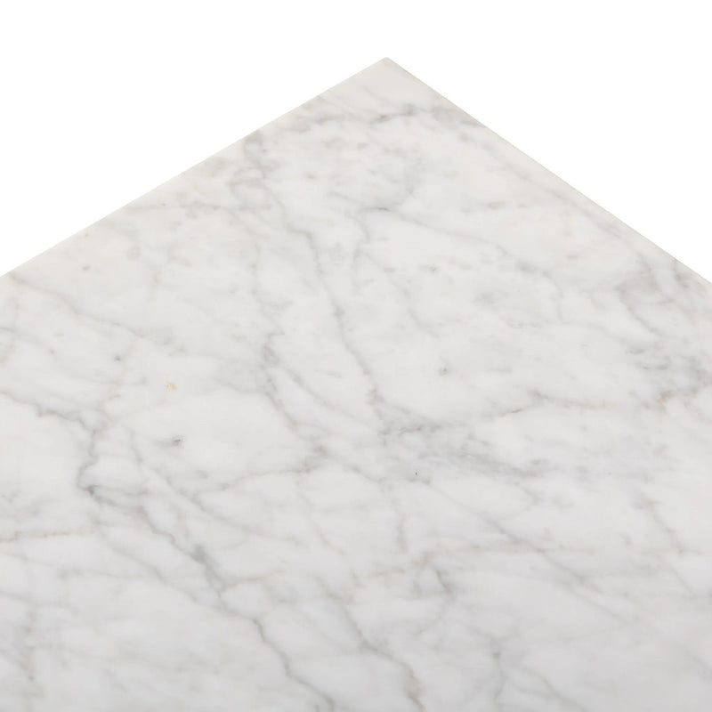 Bellamy White Carrera Marble End Table | ready to ship!