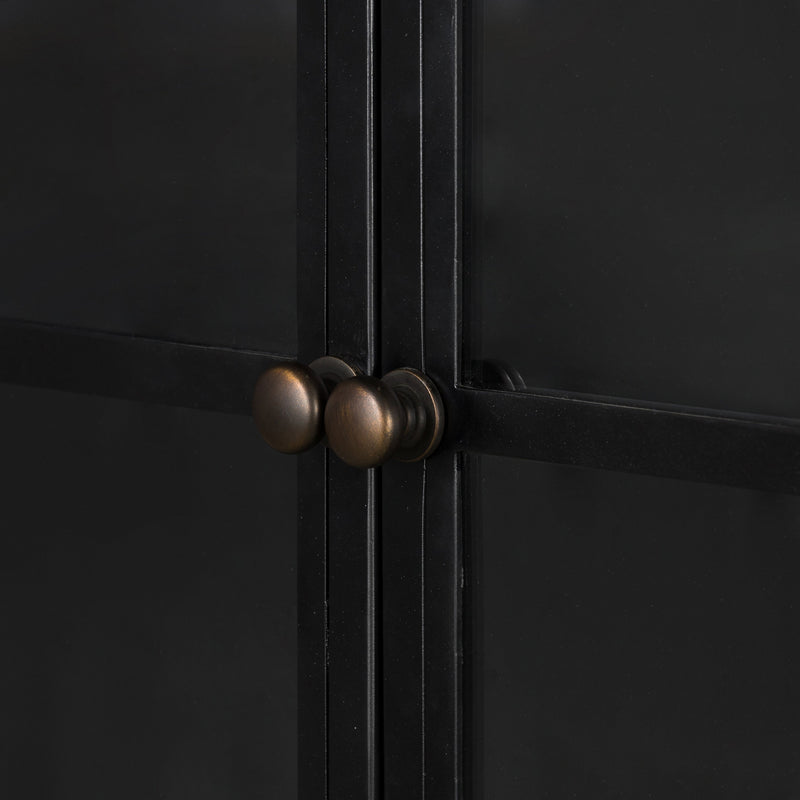 Belmont Black Wide Metal Cabinet | ready to ship!