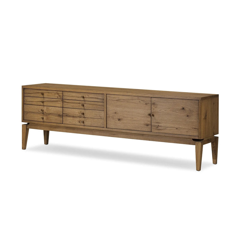 Bergstrom Warm Natural Oak Veneer Media Console | ready to ship!