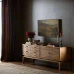 Bergstrom Warm Natural Oak Veneer Media Console | ready to ship!