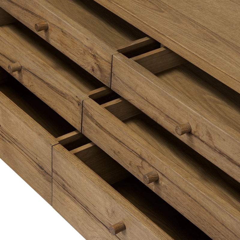 Bergstrom Warm Natural Oak Veneer Media Console | ready to ship!