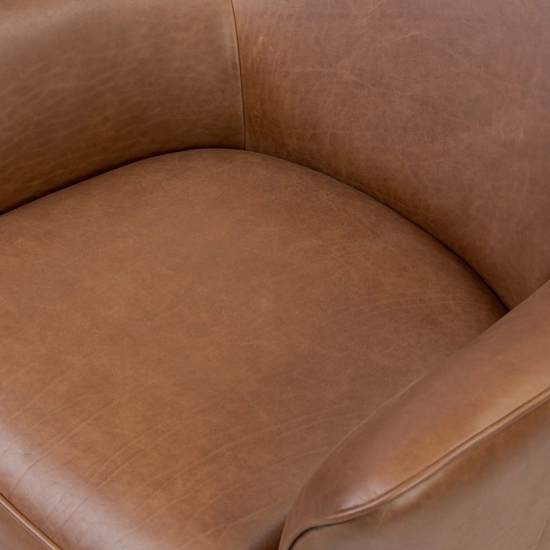 Bethany Dulane Mahogany Swivel Chair | shipping 08/10/2025