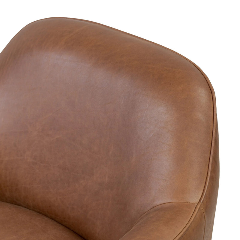 Bethany Dulane Mahogany Swivel Chair | shipping 08/10/2025