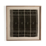 Bhujodi Chocolate With Rustic Walnut Textile | ready to ship!