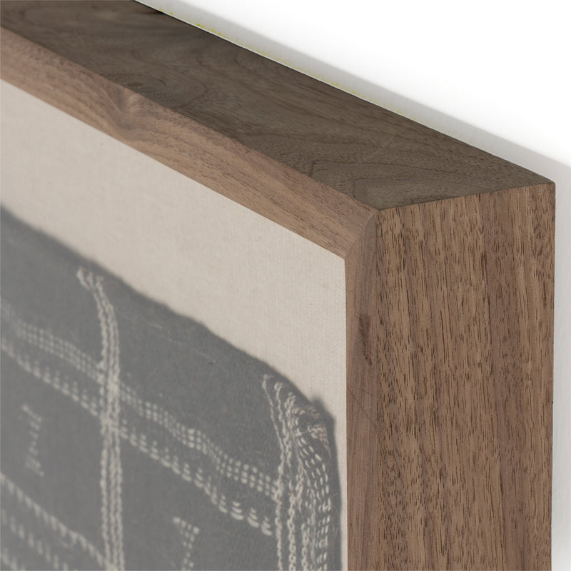 Bhujodi Chocolate With Rustic Walnut Textile | ready to ship!