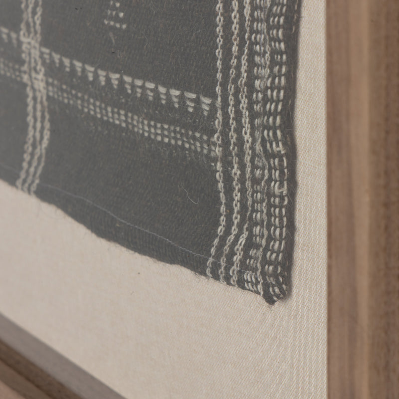 Bhujodi Chocolate With Rustic Walnut Textile | ready to ship!