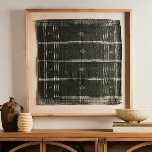 Bhujodi Cornflower Blue W/ White Oak Textile | ready to ship!