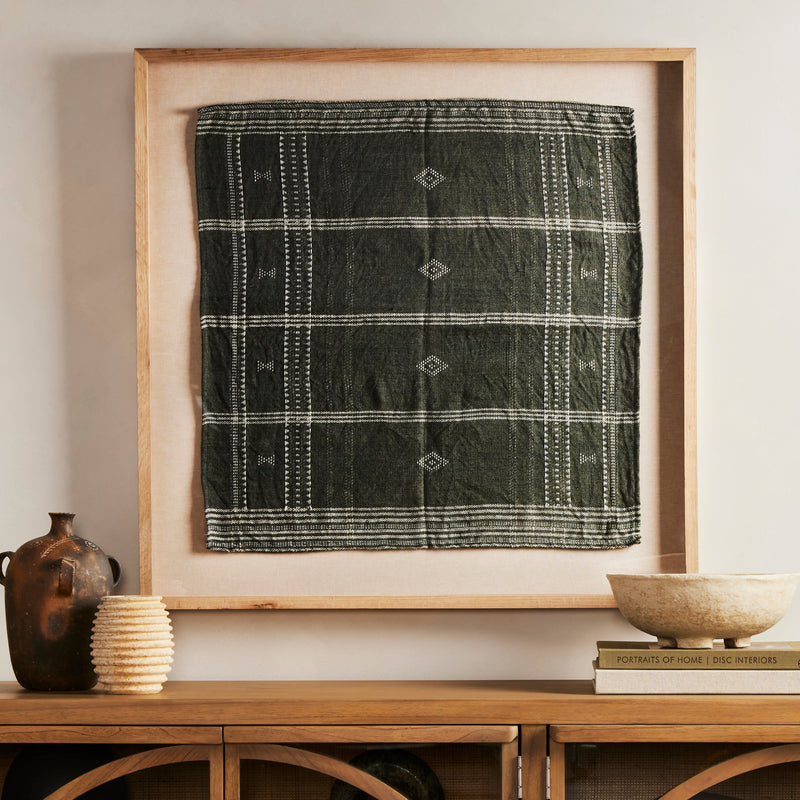 Bhujodi Cornflower Blue W/ White Oak Textile | ready to ship!