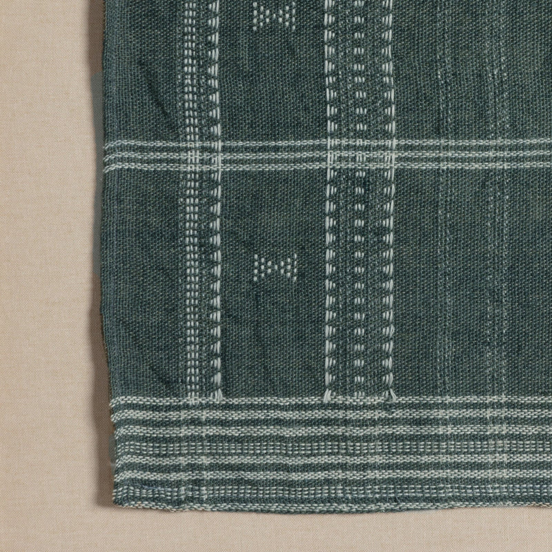 Bhujodi Cornflower Blue W/ White Oak Textile | ready to ship!