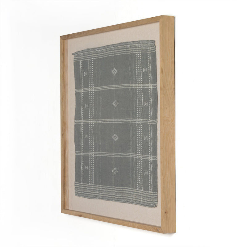 Bhujodi Cornflower Blue W/ White Oak Textile | ready to ship!