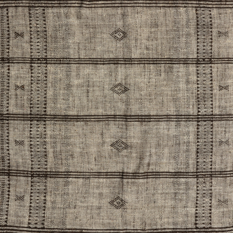 Bhujodi Mocha With Rustic Walnut Textile | shipping 6/11/2025