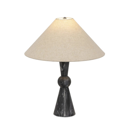 Bibianna Black Italian Marble Table Lamp | ready to ship!