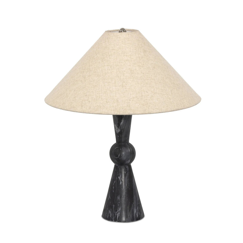 Bibianna Black Italian Marble Table Lamp | ready to ship!