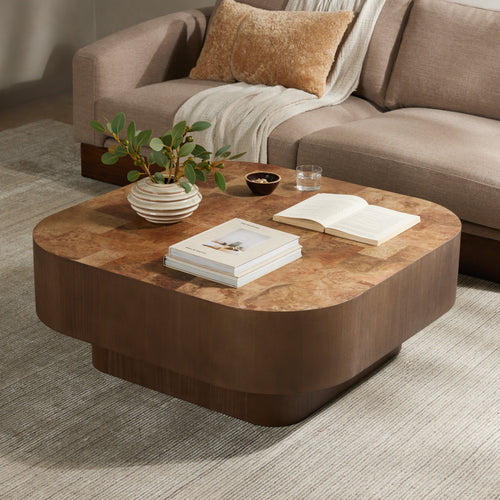 Blanco Warm Umber Burl Coffee Table | ready to ship!
