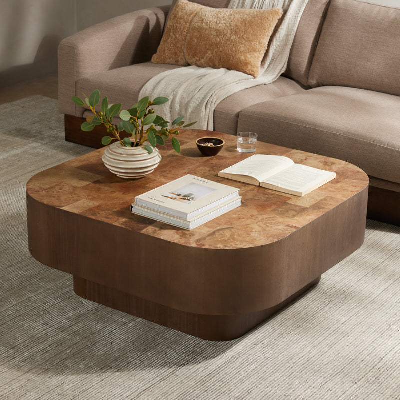 Blanco Warm Umber Burl Coffee Table | ready to ship!