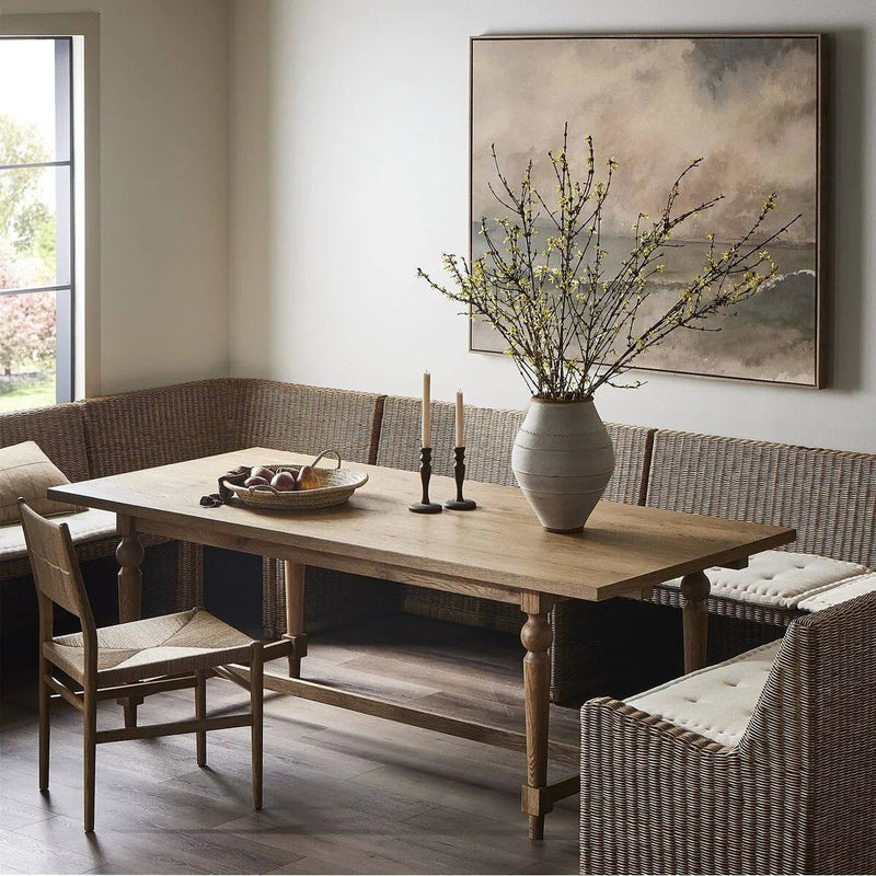 Blinn Worn Oak Veneer Extension Dining Table | shipping 8/18/2025