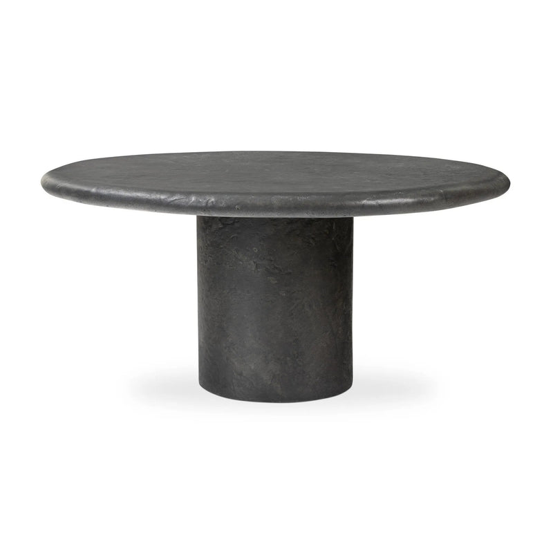 Bonnie Textured Black Concrete Coffee Table | shipping 6/3/2025