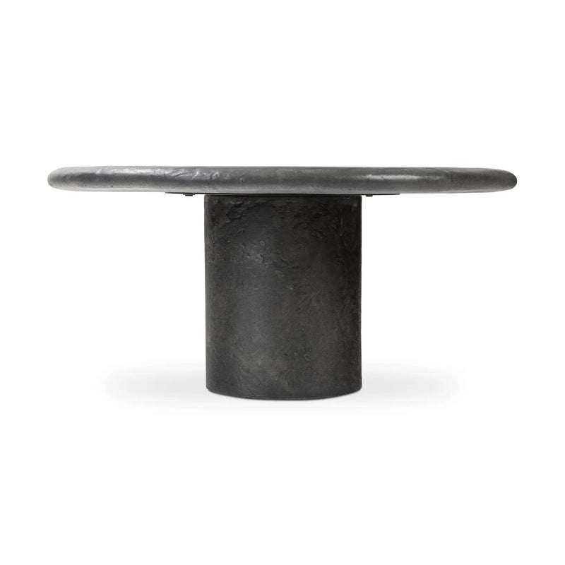 Bonnie Textured Black Concrete Coffee Table | shipping 6/3/2025