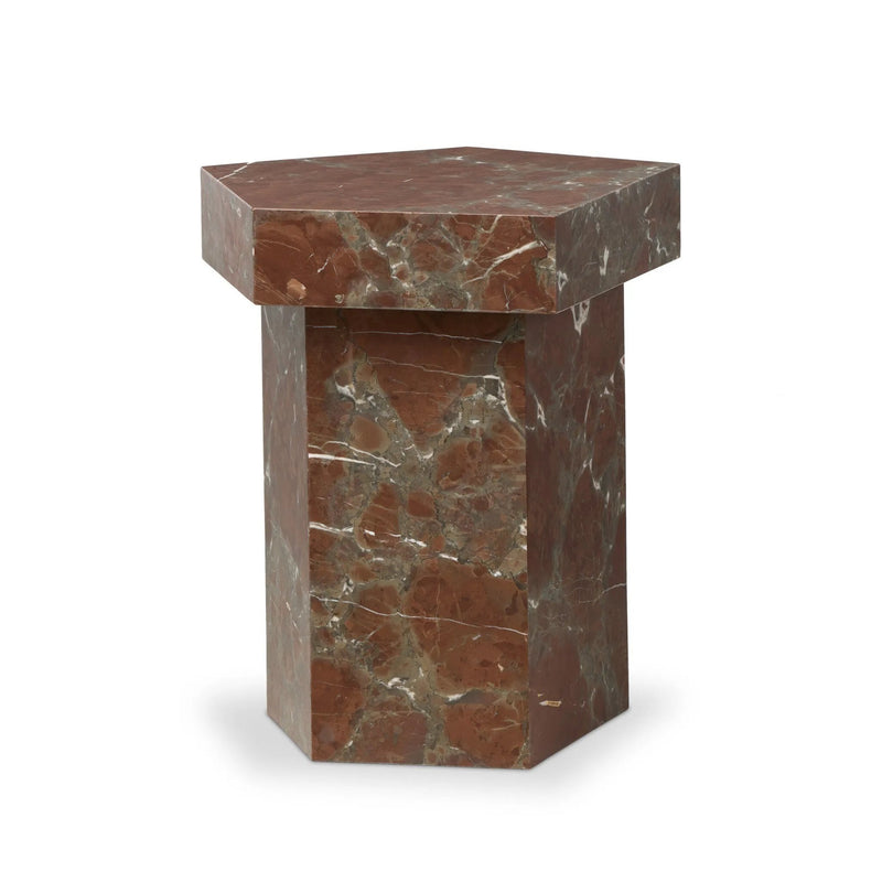 Brando Smoke and Russet Marble End Table | ready to ship!