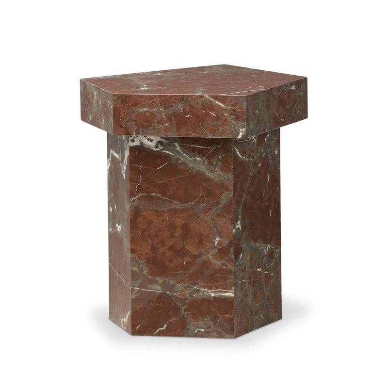 Brando Smoke and Russet Marble End Table | ready to ship!