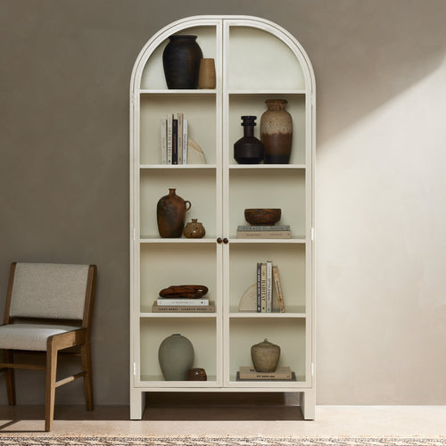 Breya Cream Powder Coat Cabinet | ready to ship!