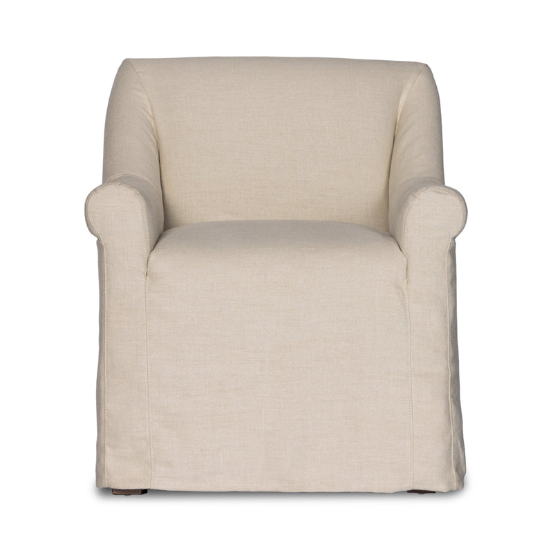 Bridges Natural Slipcover Dining Armchair | ready to ship!