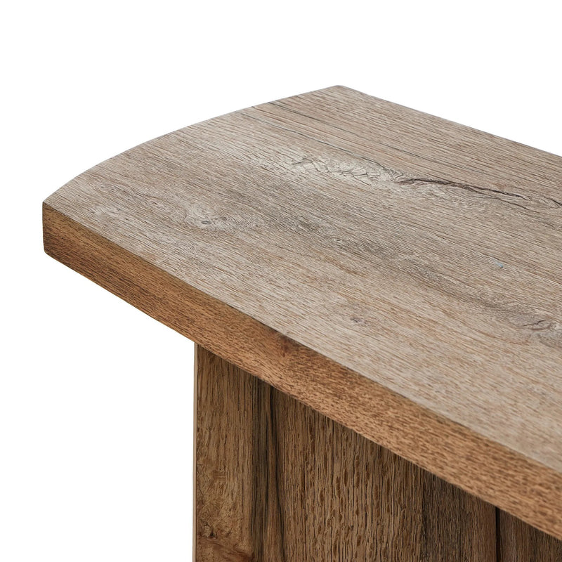 Brinton Rustic Oak Veneer Console Table | ready to ship!