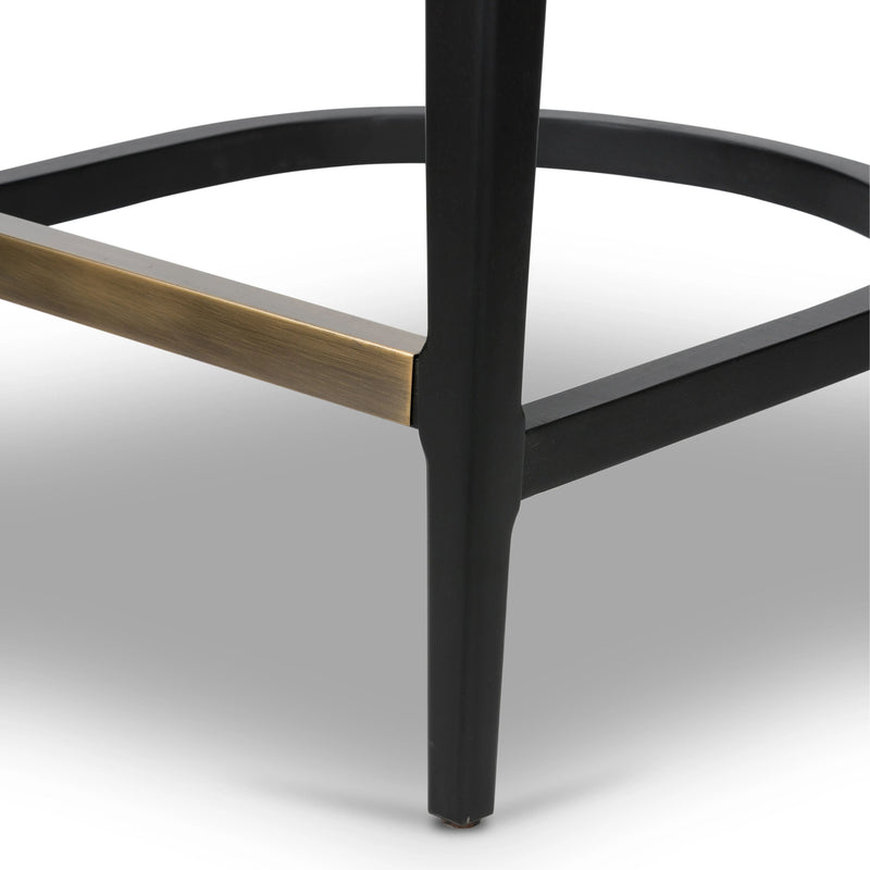 Britt Brushed Ebony with Savile Flax Stool | ready to ship!
